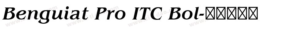 Benguiat Pro ITC Bol字体转换